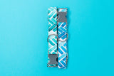 Mint Watercolor Herringbone Dog Collar