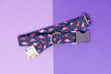 Pink Dinosaurs Dog Collar