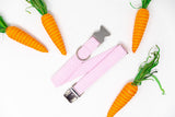 Pink & White Seersucker Dog Collar