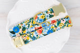 Rifle Paper Company Blue Floral Dog Collar