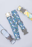 Blue Bunnies Dog Collar