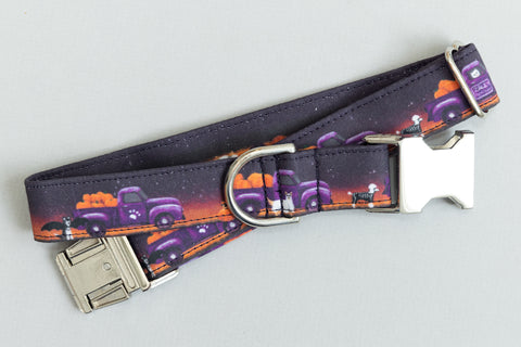 Halloween Pumpkin Truck Dog Collar