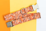 Orange Watercolor Pumpkins Dog Collar