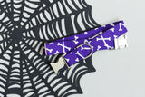 Purple and White Bones Dog Collar