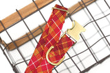 Burgundy Plaid Dog Collar