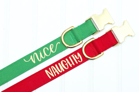 Naughty or Nice Dog Collar