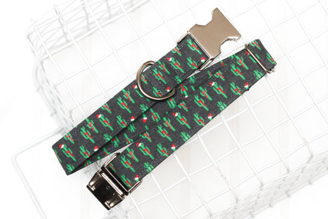 Christmas Cactus Dog Collar