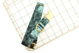 Light Olive Velvet Dog Collar