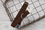Black and Orange Polka Dots Dog Collar