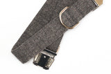 Charcoal Herringbone Flannel Dog Collar
