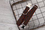 Black and Orange Polka Dots Dog Collar