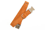 Goldenrod Herringbone Flannel Dog Collar