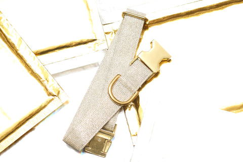 Champagne Glitter Dog Collar