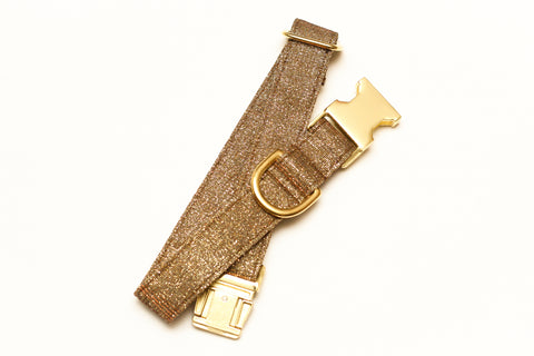 Gold Glitter Dog Collar