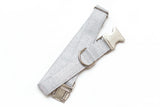 Silver Glitter Dog Collar