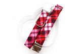 Plaid Valentines Dog Collar