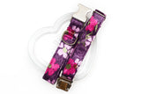 Purple Floral Velvet Dog Collar