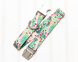 Tropical Christmas Lights Dog Collar