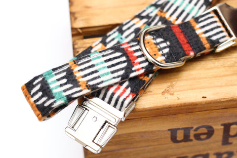 Tribal Flannel Dog Collar