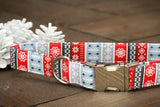 Christmas Dog Collar, Nordic Stripe Dog Collar, Red Snowflake, Mint Snowflake, Dog Lover Gift, Pet, Dog Stocking Stuffer, Puppy Collar