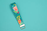 Teal Floral 6" Endurance Keychain