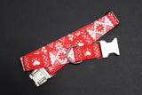 The Candy Cane Nordic Fabric Dog Collar
