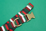The Jolly Stripe Fabric Dog Collar