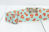 Mint Heart Waffles Dog Collar