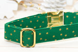 Green Stars Dog Collar