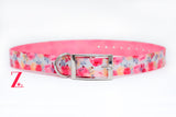 Sunset Geo & Floral Waterproof Titan Dog Collar - Dirtproof, Stinkproof, Waterproof by Zaley Designs