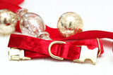 Red Velvet Dog Collar