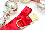 Red Velvet Dog Collar