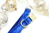 Royal Blue Velvet Dog Collar