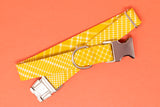 Yellow Plaid Dog Collar