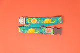 Teal Floral Dog Collar