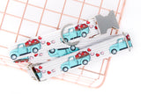 Vintage Trucks Valentines Dog Collar