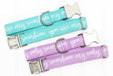 You are my Sunshine Dog Collar - Purple