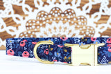 Rifle Paper Company Blue Floral Dog Collar