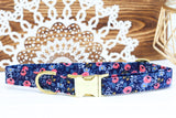 Rifle Paper Company Blue Floral Dog Collar