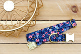 Rifle Paper Company Blue Floral Dog Collar