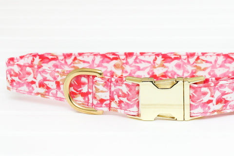 Pink Sharks Dog Collar