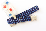 Navy Blue Stars Dog Collar