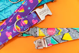 Rainbow Hearts 90s Dog Collar