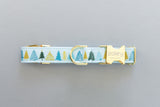 Blue Christmas Trees Dog Collar