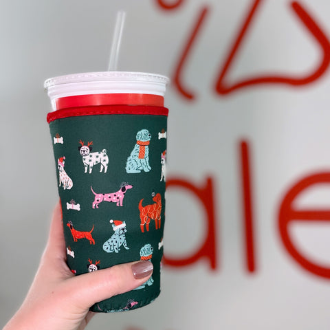 Christmas Puppies Neoprene Drink Sleeve