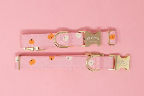 Pink Pumpkins Dog Collar