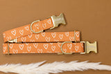 Caramel Hearts Dog Collar