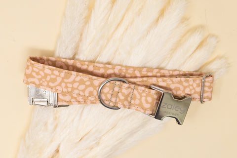 Pink & Tan Cheetah Dog Collar