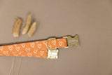 Caramel Hearts Dog Collar