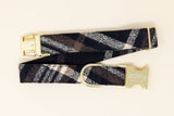 Coca Flannel Plaid Dog Collar